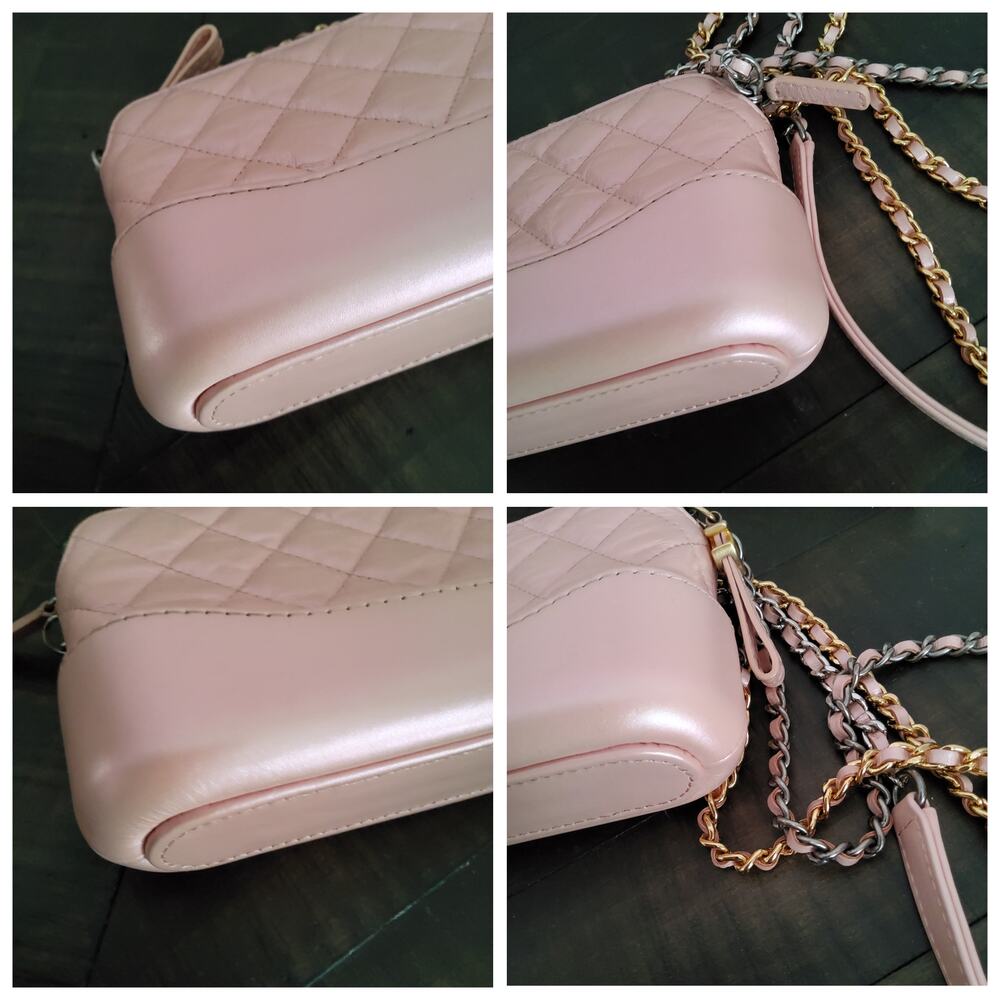 Chanel Gabrielle Clutch With Chain Iridescent Pink Quilted Lambskin Crossbody - Picture 4 of 16